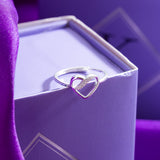 Sterling Silver Heart Band Ring