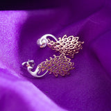 Rose Gold Peacock Earrings