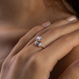 Silver Dual -Stone Ring
