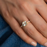 Golden Green Amethyst Ring