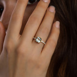 Golden Green Amethyst Ring