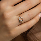 Sterling Silver Heart Band Ring