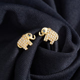 Golden Elephant Earrings