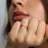 Rose Gold Cupid Arrow Ring