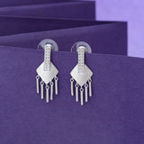 Sterling Silver Kite Dangling Earrings