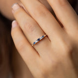 Sterling Silver Blue Queen Ring
