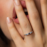 Sterling Silver Blue Queen Ring