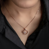 Rose Gold Star Sphere Necklace