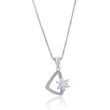 Silver Daisy Flower Necklace