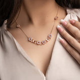 Rose Gold Rings Necklace