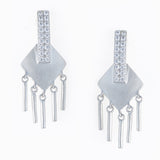 Sterling Silver Kite Dangling Earrings