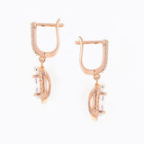Rose Gold Oval Earrings