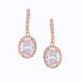 Rose Gold Oval Earrings