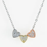 Silver Triple Heart Necklace