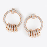 Golden Drop Earrings with Mini Hoops