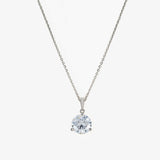 Silver Solitaire Necklace