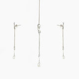 Silver Pearl Flower Jewelry