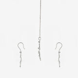 Silver Lucky Plant Jewelry Set