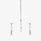 Silver Half Moon Jewelry Set