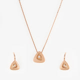 Rose Gold Triangular Pebble Jewelry