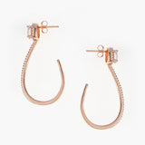 Silver Leaf Petal Dangling Earrings