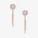 Silver Leaf Petal Dangling Earrings