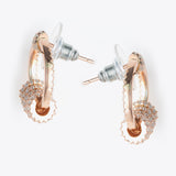 Golden Drop Earrings with Mini Hoops