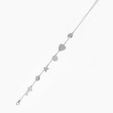 Silver Key-Heart-Star Bracelet