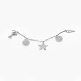 Silver Key-Heart-Star Bracelet