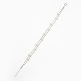 Sterling Silver Double Layer Pearl Bracelet