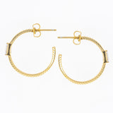 Golden Coiled Hook Earrings