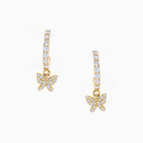 Golden Butterfly Hanging Earrings
