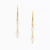 Golden Pearl Hoop Earring