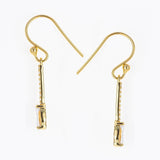 Golden Hanging Droplet Earrings