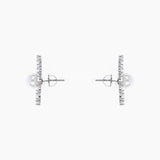 Sterling Silver Half Flower Earrings