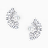Sterling Silver Half Flower Earrings