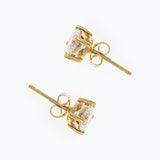 Sterling Silver Golden Stud Earrings