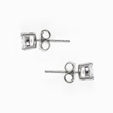 Silver Solitaire Mini Earrings