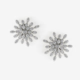 Sterling Silver Flower Zircon Earring