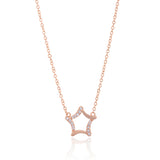 Rose-Gold Open Star Necklace