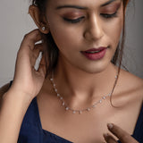 Silver Rainbow Stone Queen's Necklace