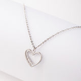 Silver Belle Heart Necklace