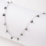 Silver Black Stone Queen's Necklace
