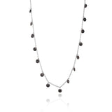 Silver Black Stone Queen's Necklace