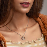 Silver Belle Heart Necklace