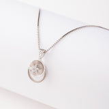 Silver Shell Flower Necklace