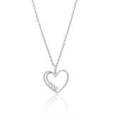 Silver Belle Heart Necklace