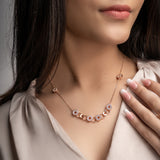 Rose Gold Rings Necklace