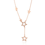 Rose Gold Star Galaxy Necklace