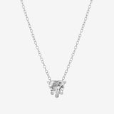 Silver Solitaire Heart Necklace
